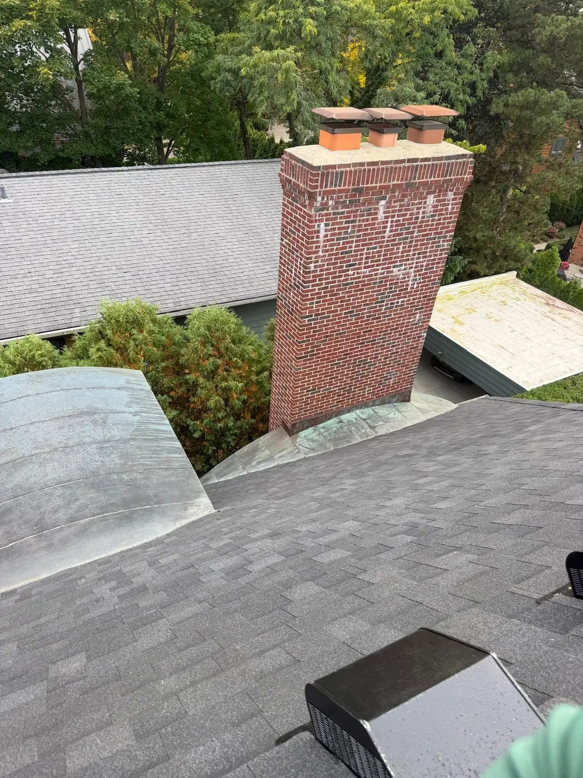 After: Roof replacement, before and after